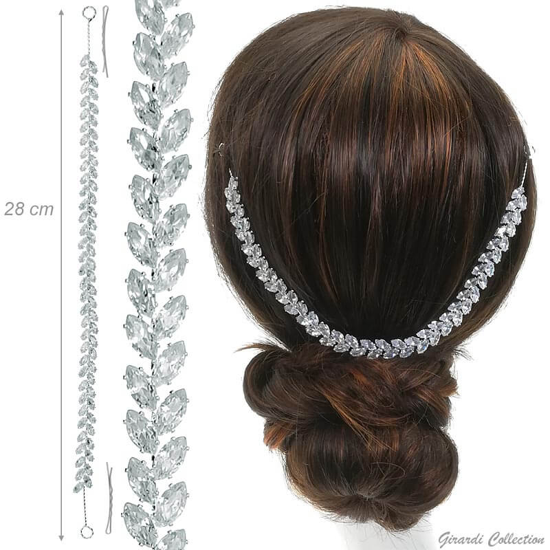 Girardi pidulik juukseehe traadil tsirkoonidega