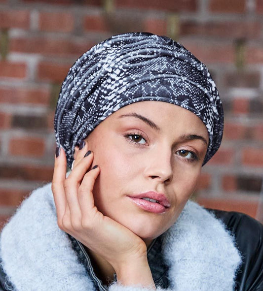 Parukapod-müts-turban-hoc-lea-blue-snake