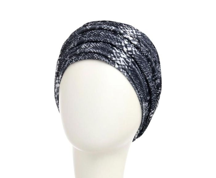 Parukapod-müts-turban-hoc-lea-blue-snake1