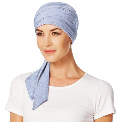 Parukapood-headwear_meditsiiniline_peakate_pambus_turban_rätik_kemoteraapia_Mantra_lightblue