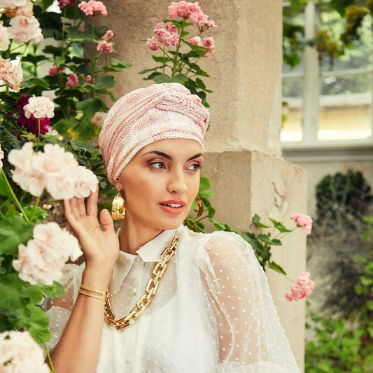 Parukapood-peakatted-alopeetsia-turban-headweare-AMBER-Boho-punane-kuldne-müts