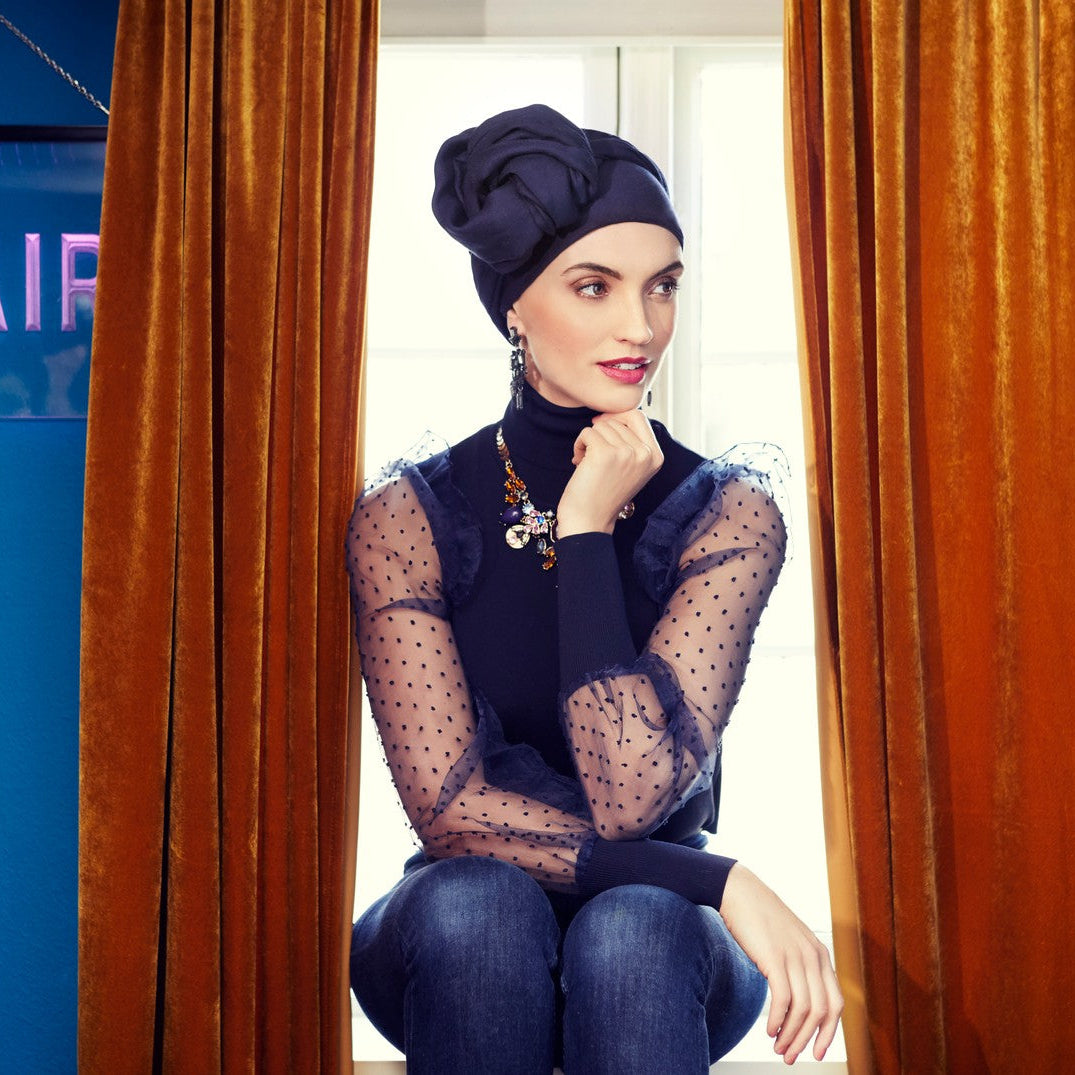 Parukapood-puuvillane-turban-HOCSapphire-sinine