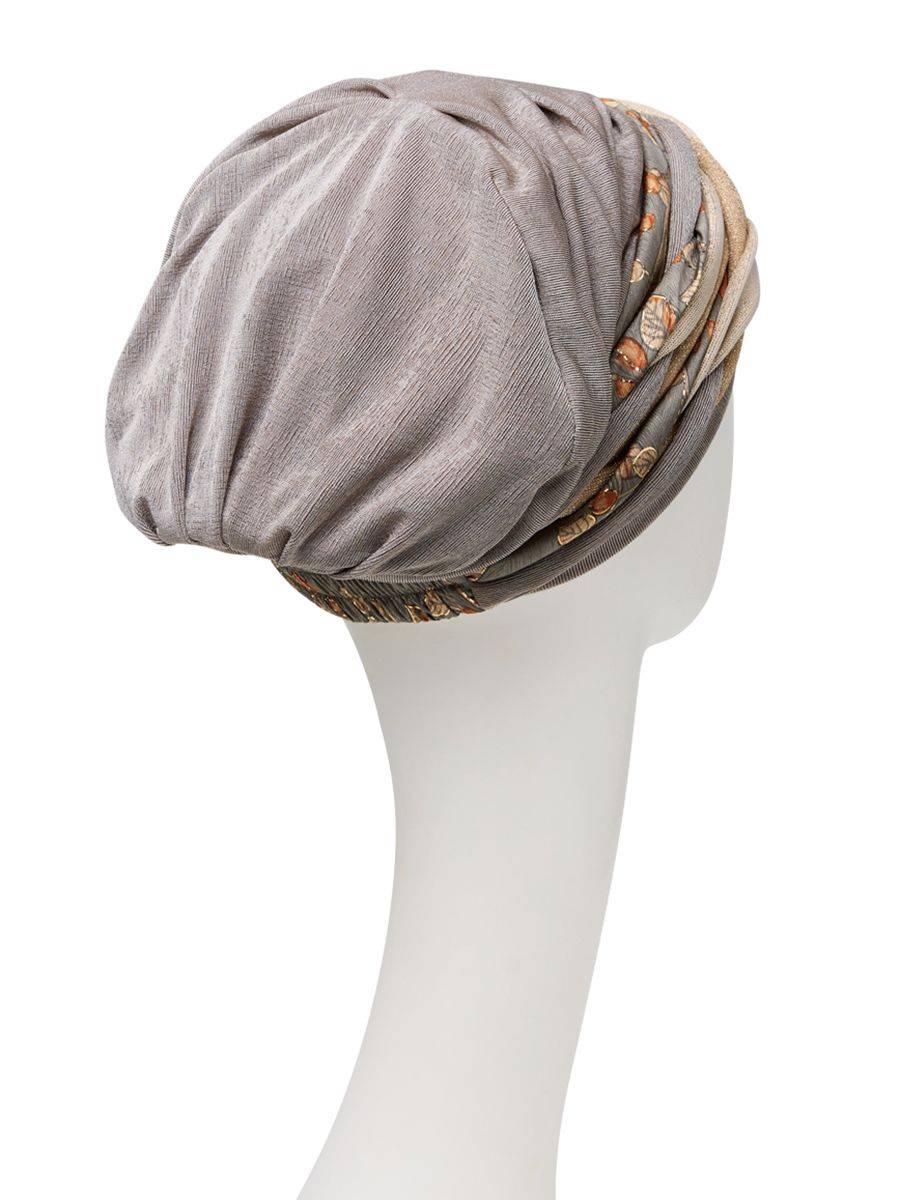 Scarlett Turban Taupe &amp; Golden Mix